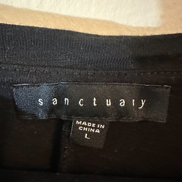 EUC Sanctuary Faux Wrap Dress Black, Size L - Picture 3 of 3